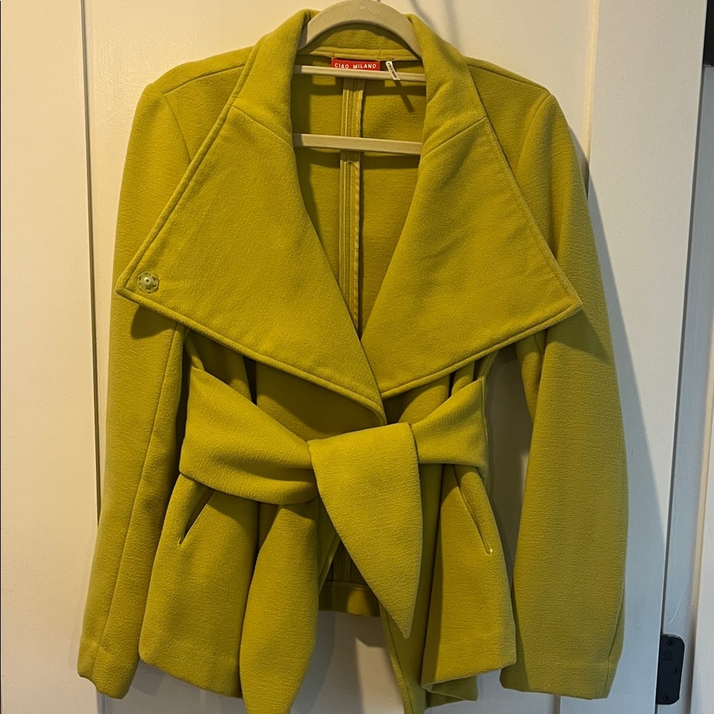 City Studio Mustard Belted Trench Coat